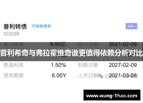 普利希奇与弗拉霍维奇谁更值得依赖分析对比